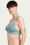 Zivame Double Layered Non Wired Low Coverage Bralette -Petroleo — thumbnail 2