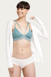 Zivame Double Layered Non Wired Low Coverage Bralette -Petroleo — thumbnail 4