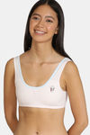 Zivame Girls Double Layered Non Wired 3/4th Coverage Beginner Bra - Pink — thumbnail 1