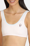 Zivame Girls Double Layered Non Wired 3/4th Coverage Beginner Bra - Pink — thumbnail 4