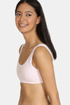 Zivame Girls Double Layered Non Wired 3/4th Coverage Beginner Bra - Yellow — thumbnail 3
