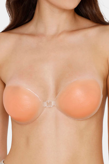 Buy Zivame Padded Non Wired Low Coverage Stick On Bra - Skin at Rs