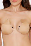 Zivame Padded Non Wired Low Coverage Stick On Bra - Skin — thumbnail 3