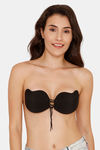 Zivame Padded Non Wired 3/4Th Coverage Stick On Bra-Black — thumbnail 4