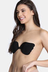 Zivame Padded Non Wired 3/4Th Coverage Stick On Bra-Black — thumbnail 2