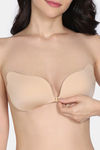 Zivame Padded Non Wired 3/4Th Coverage Stick On Bra - Skin — thumbnail 4
