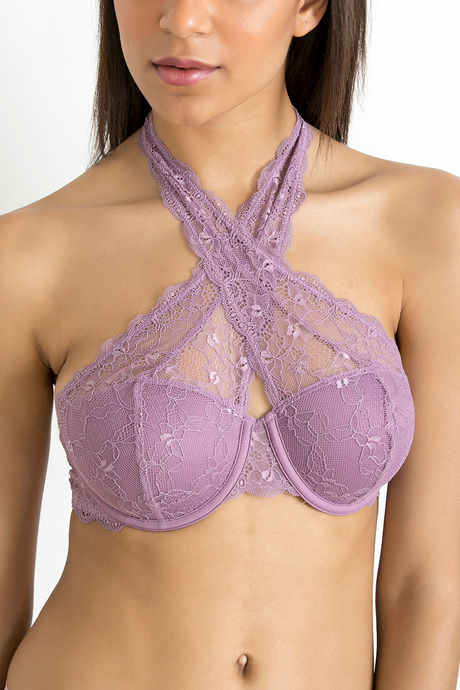 Zivame Luxe Lace Padded Wired 3/4th Coverage Bralette - Valerian — image 5