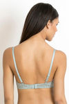 Zivame Luxe Lace Padded Wired 3/4th Coverage Bra-Silver Blue — thumbnail 4