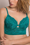 Zivame Color Struck Padded Wired Full Coverage Long Line Bra-Quetzal Green — thumbnail 5