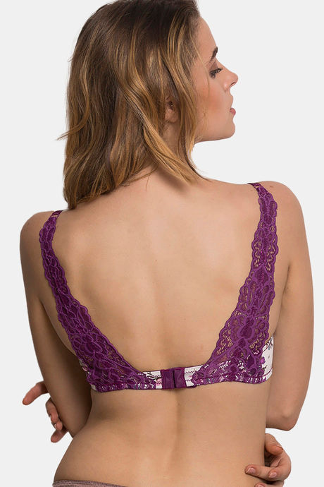 Zivame Color Struck Padded Non Wired 3/4th Coverage Pretty Back Bra - Phlox — image 2
