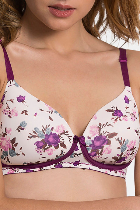 Zivame Color Struck Padded Non Wired 3/4th Coverage Pretty Back Bra - Phlox — image 4
