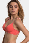 Zivame Color Struck Padded Non Wired 3/4th Coverage Pretty Back Bra - Sugar Coral — thumbnail 3