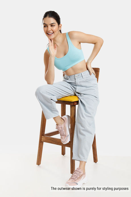 Zivame Double Layered Non Wired 3/4th Coverage Reversible T-Shirt Bra - Aqua Black — image 10