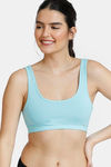 Zivame Double Layered Non Wired 3/4th Coverage Reversible T-Shirt Bra - Aqua Black — thumbnail 1