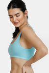 Zivame Double Layered Non Wired 3/4th Coverage Reversible T-Shirt Bra - Aqua Black — thumbnail 2