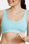 Zivame Double Layered Non Wired 3/4th Coverage Reversible T-Shirt Bra - Aqua Black — thumbnail 4