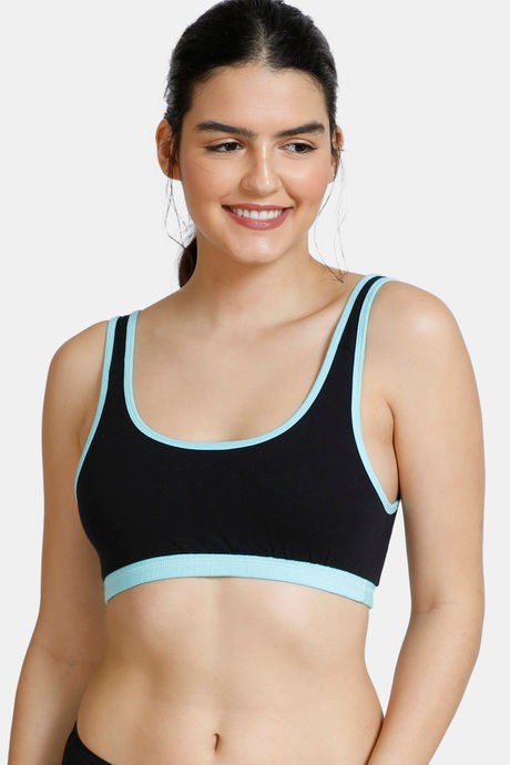 Zivame Double Layered Non Wired 3/4th Coverage Reversible T-Shirt Bra - Aqua Black — image 5