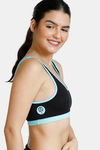Zivame Double Layered Non Wired 3/4th Coverage Reversible T-Shirt Bra - Aqua Black — thumbnail 6