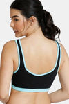 Zivame Double Layered Non Wired 3/4th Coverage Reversible T-Shirt Bra - Aqua Black — thumbnail 7