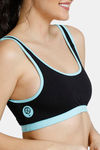 Zivame Double Layered Non Wired 3/4th Coverage Reversible T-Shirt Bra - Aqua Black — thumbnail 8