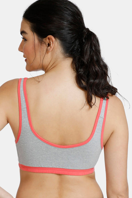 Zivame Double Layered Non Wired 3/4th Coverage Reversible T-Shirt Bra - Peach Grey — image 3