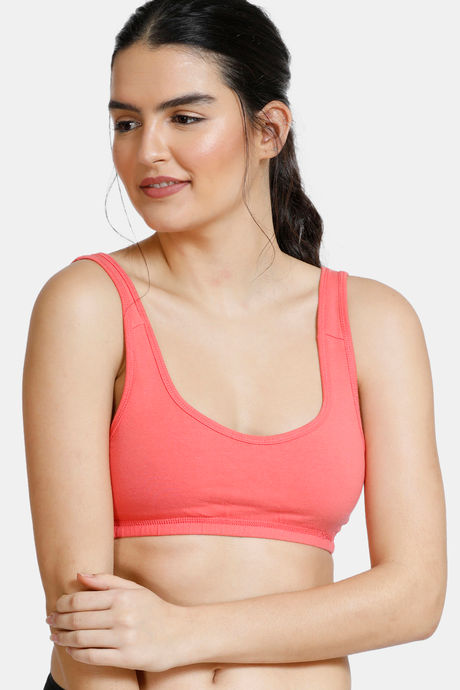 Zivame Double Layered Non Wired 3/4th Coverage Reversible T-Shirt Bra - Peach Grey — image 5