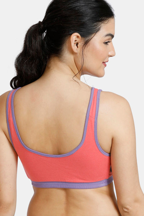 Zivame Double Layered Non Wired 3/4th Coverage Reversible T-Shirt Bra - Peach Purple — image 3