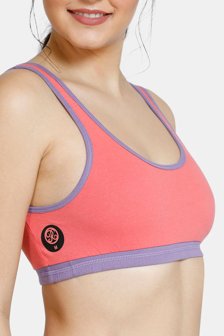 Zivame Double Layered Non Wired 3/4th Coverage Reversible T-Shirt Bra - Peach Purple — image 4