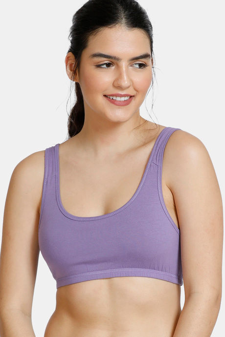 Zivame Double Layered Non Wired 3/4th Coverage Reversible T-Shirt Bra - Peach Purple — image 5