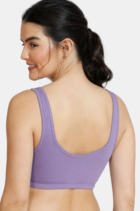 Zivame Double Layered Non Wired 3/4th Coverage Reversible T-Shirt Bra - Peach Purple — image 7