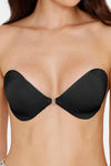 Zivame Padded Non Wired 3/4Th Coverage Stick On Bra-Black — thumbnail 1