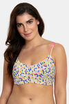 Zivame True Curv Printed Fashion Double Layered Non Wired Full Coverage Sag Lift Bra - Lemon — thumbnail 1