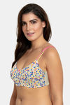 Zivame True Curv Printed Fashion Double Layered Non Wired Full Coverage Sag Lift Bra - Lemon — thumbnail 3