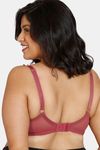 Zivame True Curv Printed Fashion Double Layered Non Wired Full Coverage Sag Lift Bra - Maroon — thumbnail 2