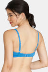 Zivame Beautiful Basics Double Layered Non Wired 3/4th Coverage T-Shirt Bra - French Blue — thumbnail 2