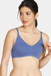 Zivame Beautiful Basics Double Layered Non Wired 3/4th Coverage T-Shirt Bra - Purple — thumbnail 1