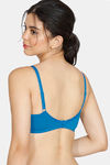 Zivame Joy Ride Double Layered Non Wired 3/4th Coverage T-Shirt Bra - Mykons Blue — thumbnail 2
