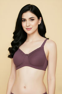 Zivame Double Layered Non Wired 3/4th Coverage Tshirt Bra - Flint — thumbnail 1