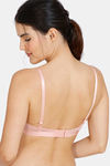 Zivame Jacquard Scrolls Push Up Wired Medium Coverage Bra - Rose Tan — thumbnail 2
