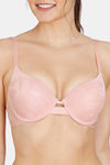 Zivame Jacquard Scrolls Push Up Wired Medium Coverage Bra - Rose Tan — thumbnail 4