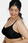 Zivame True Curv Double Layered Wired Full Coverage Super Support Bra - Black — thumbnail 4