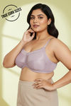 Zivame True Curv Double Layered Wired Full Coverage Super Support Bra - Elderberry — thumbnail 1