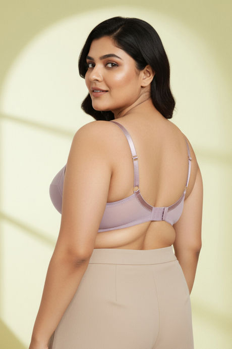 Zivame True Curv Double Layered Wired Full Coverage Super Support Bra - Elderberry — image 2