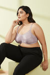 Zivame True Curv Double Layered Wired Full Coverage Super Support Bra - Elderberry — thumbnail 4