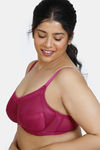 Zivame True Curv Double Layered Wired Full Coverage Super Support Bra - Raspberry Radiance — thumbnail 3