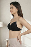 Zivame Beautiful Basics Padded Non Wired 3/4Th Coverage Backless Bra - Black — thumbnail 5