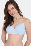 Zivame Beautiful Basics Padded Non Wired 3/4Th Coverage Backless Bra - Omphalodes — thumbnail 3