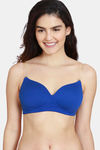 Zivame Beautiful Basics Padded Non Wired 3/4Th Coverage Backless Bra - Sodalite Blue — thumbnail 3
