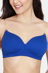 Zivame Beautiful Basics Padded Non Wired 3/4Th Coverage Backless Bra - Sodalite Blue — thumbnail 5