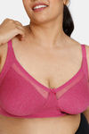 Zivame True Curv Double Layered Non Wired Full Coverage Super Support Bra - Fuchsia Red — thumbnail 5